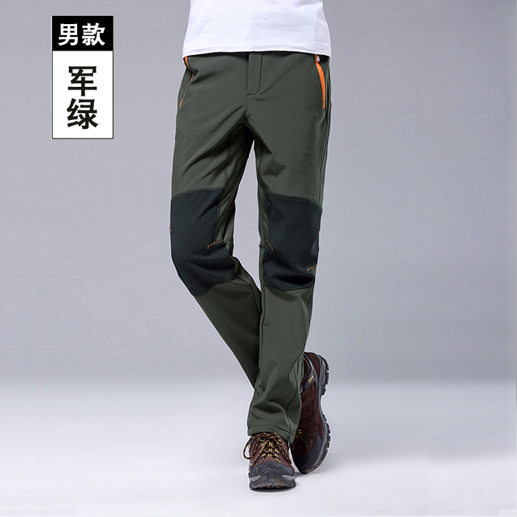 军绿色冲锋裤-军绿色保暖冲锋裤(图1)